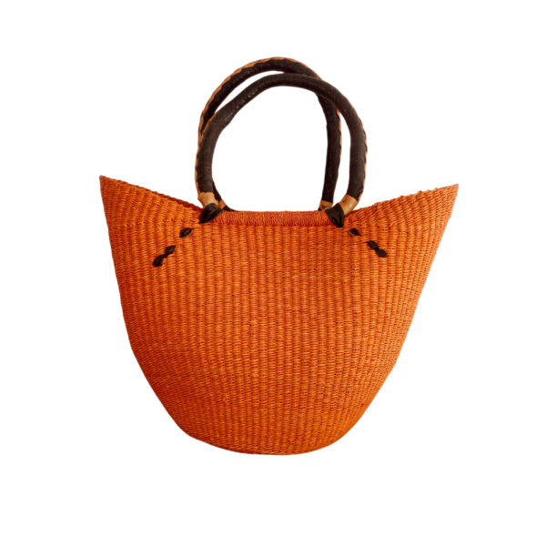Classic Bolga Market Basket (Orange)